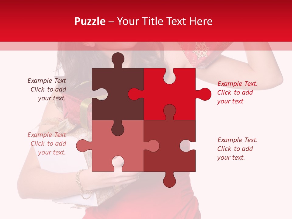 Woman Standing Xmas PowerPoint Template