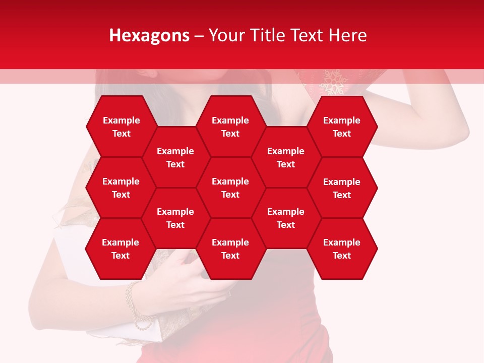 Woman Standing Xmas PowerPoint Template