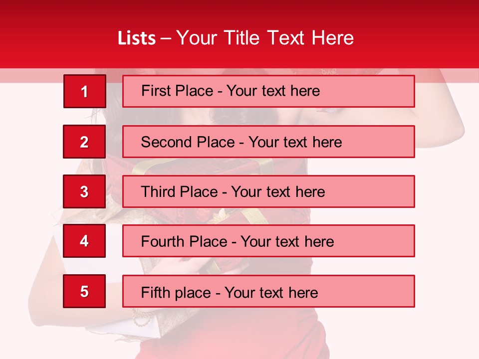 Woman Standing Xmas PowerPoint Template