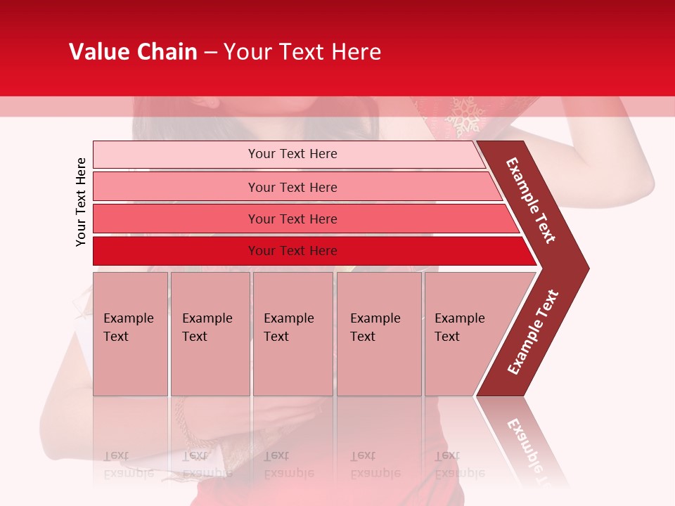 Woman Standing Xmas PowerPoint Template