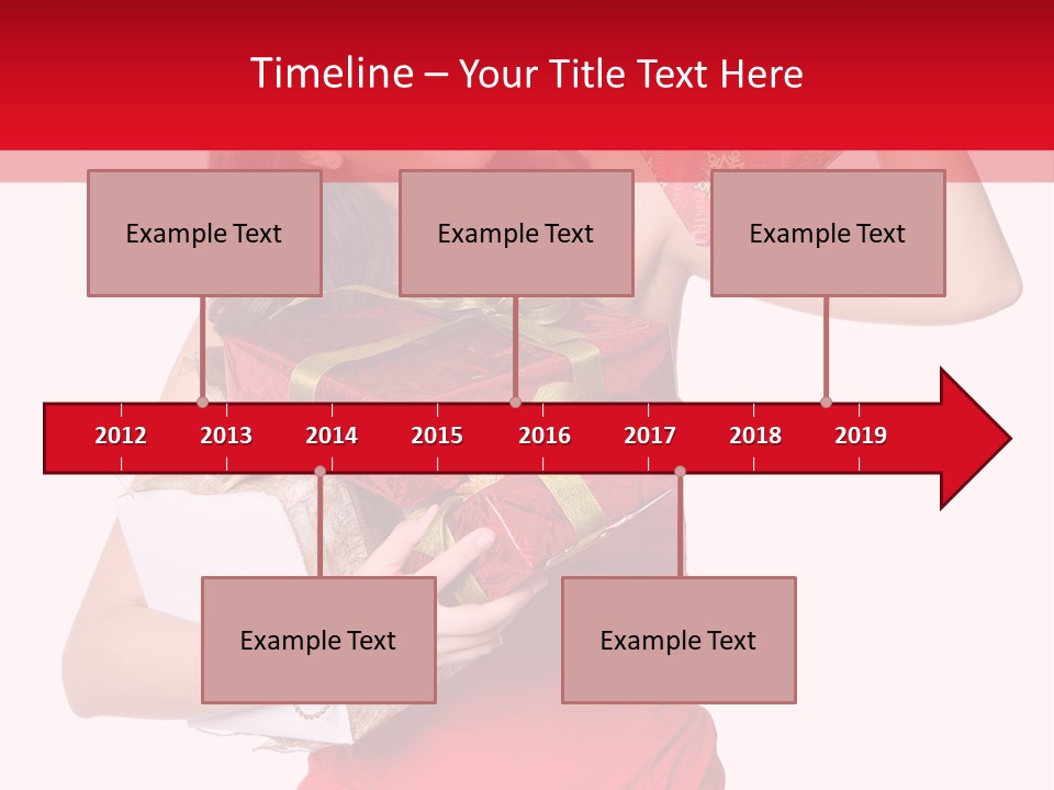 Woman Standing Xmas PowerPoint Template