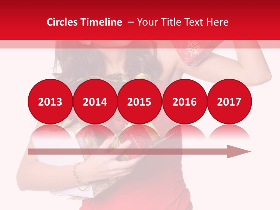 Woman Standing Xmas PowerPoint Template