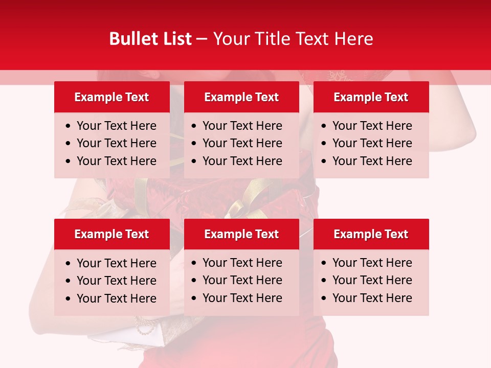 Woman Standing Xmas PowerPoint Template