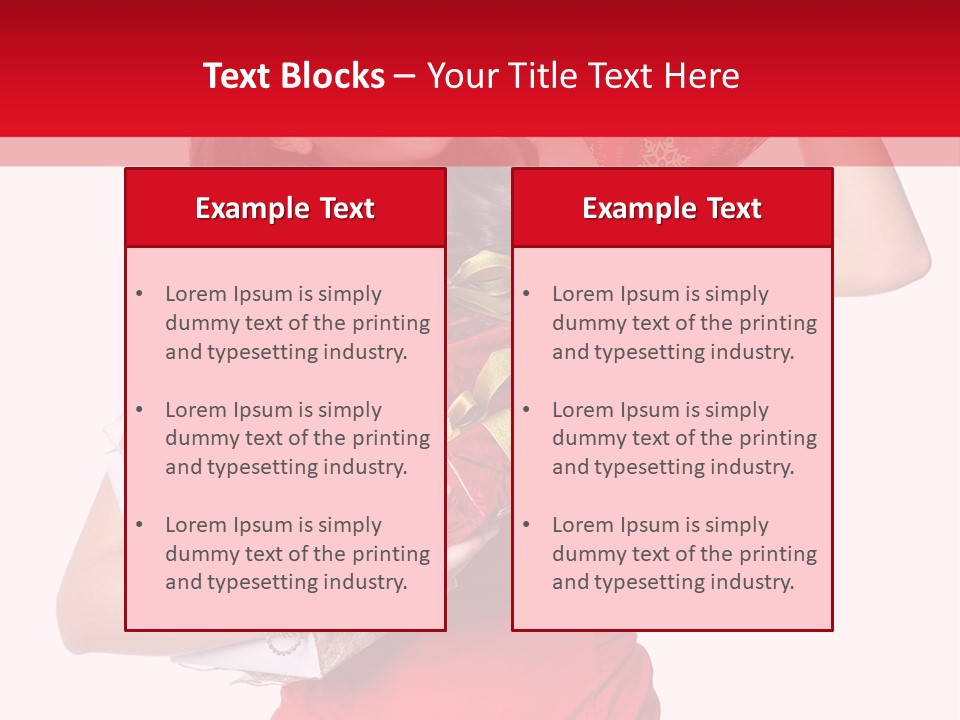 Woman Standing Xmas PowerPoint Template