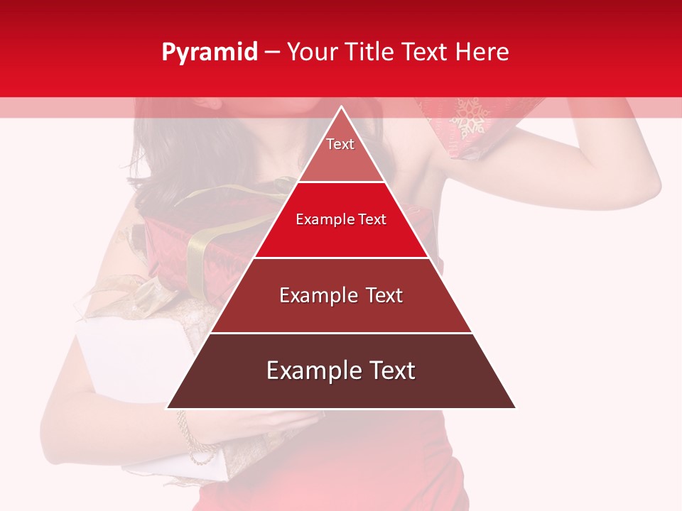 Woman Standing Xmas PowerPoint Template