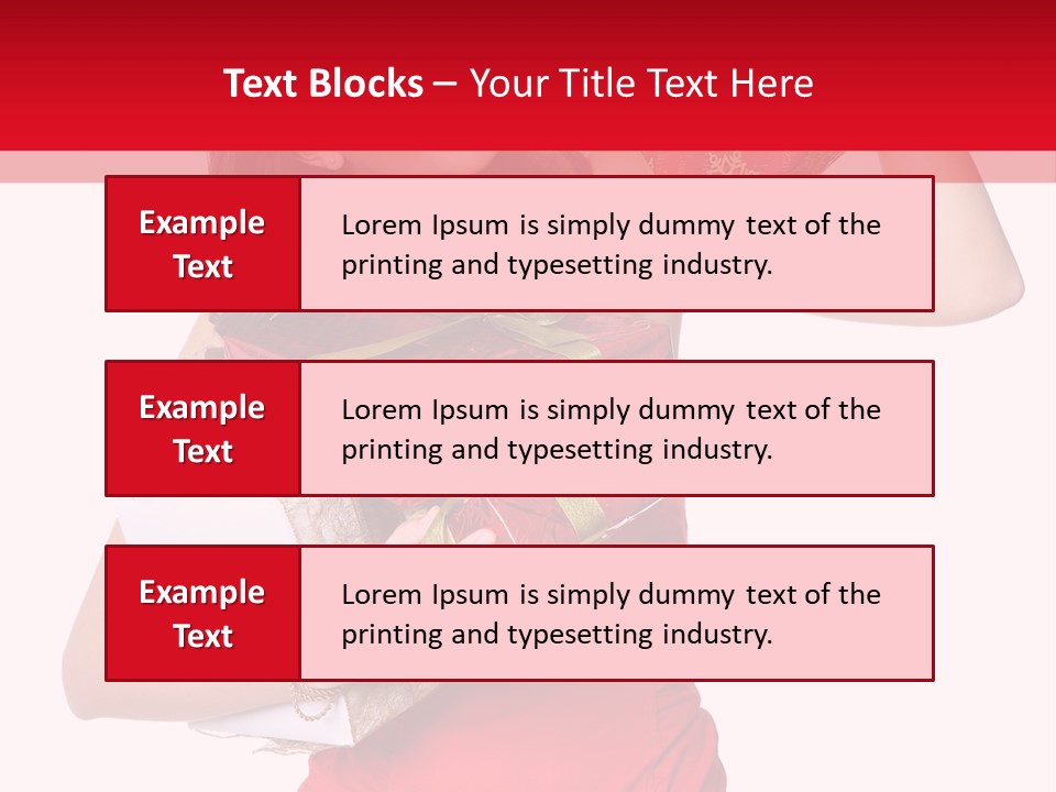 Woman Standing Xmas PowerPoint Template