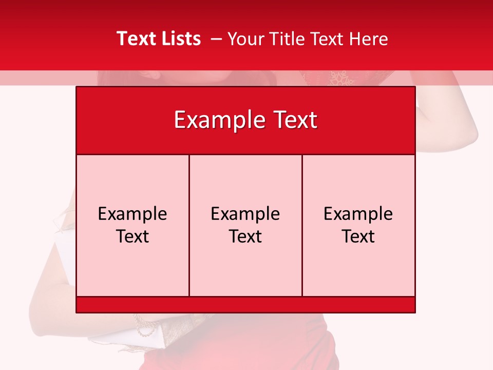 Woman Standing Xmas PowerPoint Template