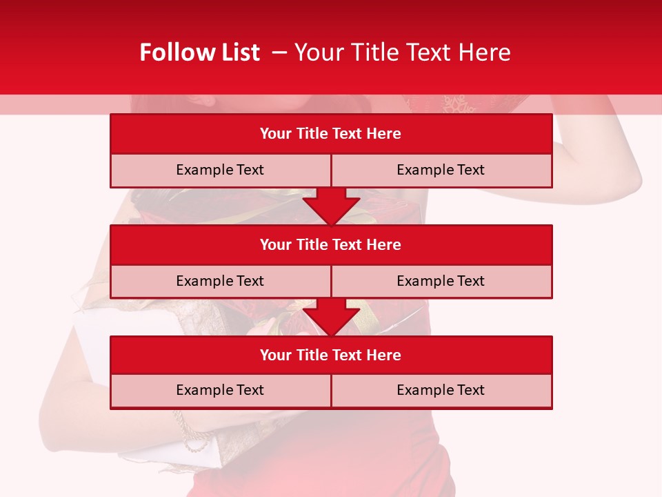 Woman Standing Xmas PowerPoint Template