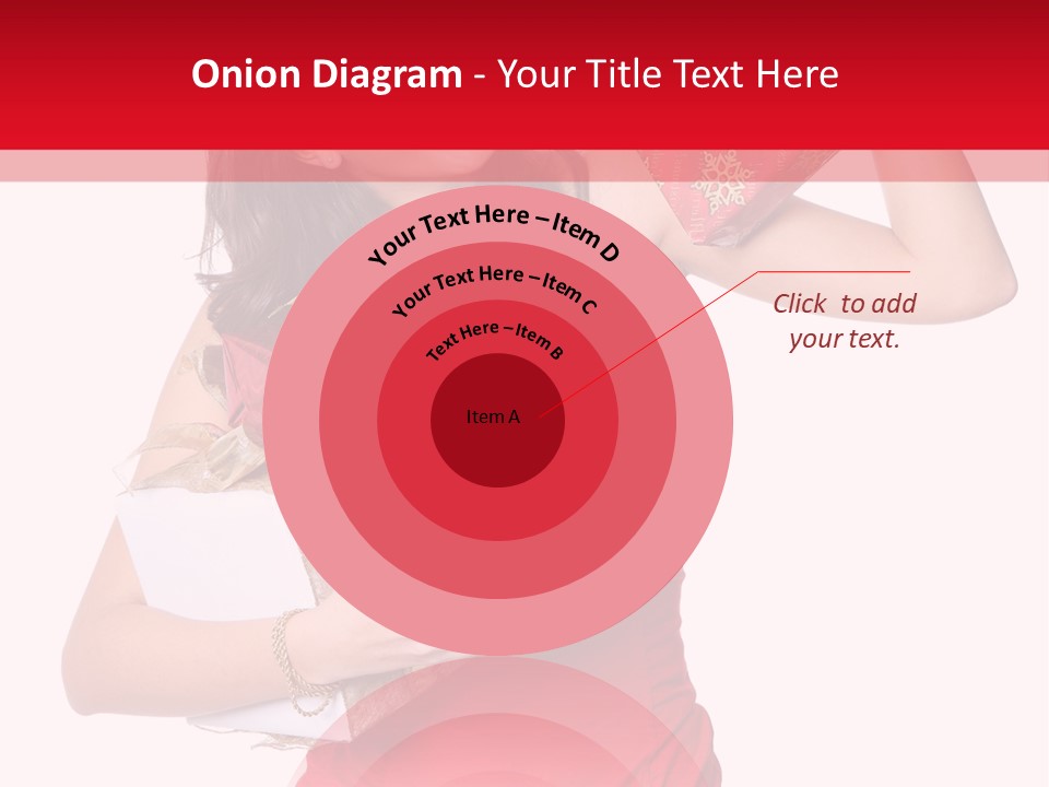 Woman Standing Xmas PowerPoint Template