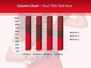 Woman Standing Xmas PowerPoint Template