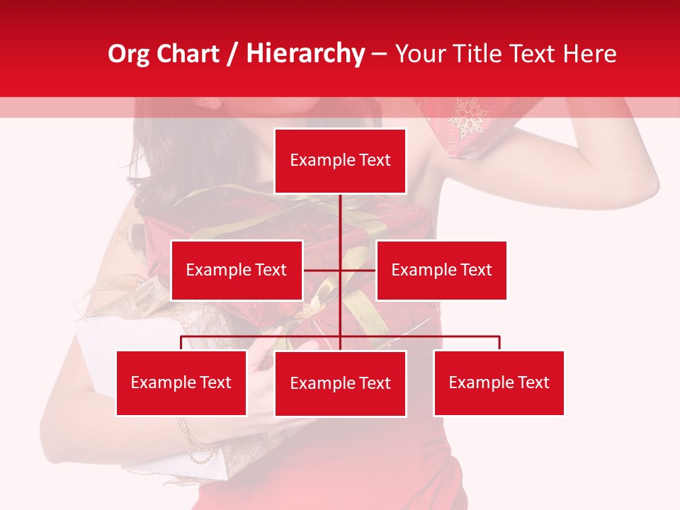 Woman Standing Xmas PowerPoint Template