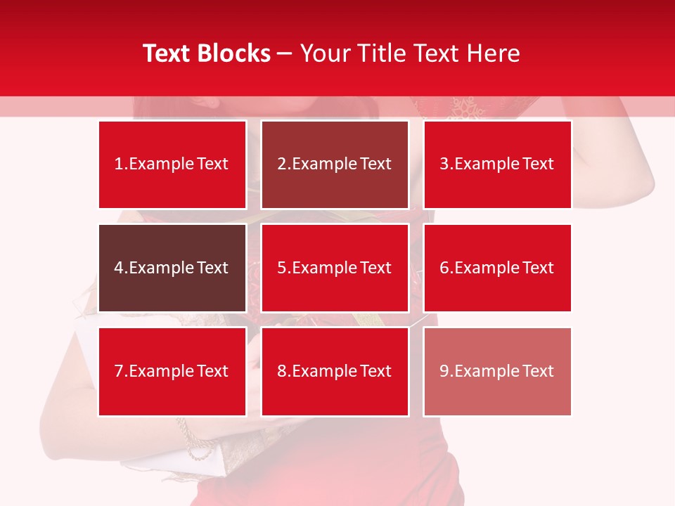 Woman Standing Xmas PowerPoint Template