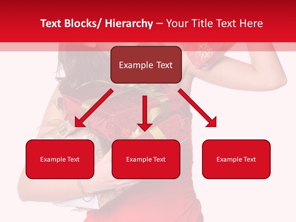 Woman Standing Xmas PowerPoint Template