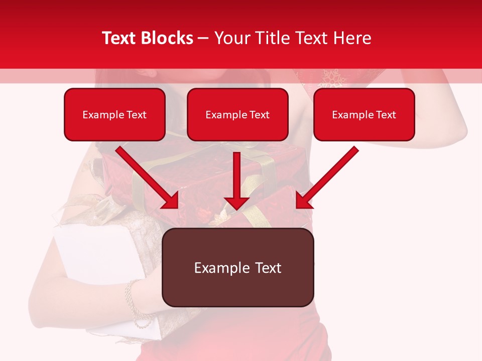 Woman Standing Xmas PowerPoint Template