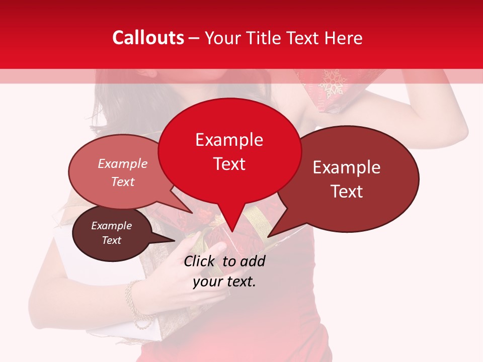 Woman Standing Xmas PowerPoint Template