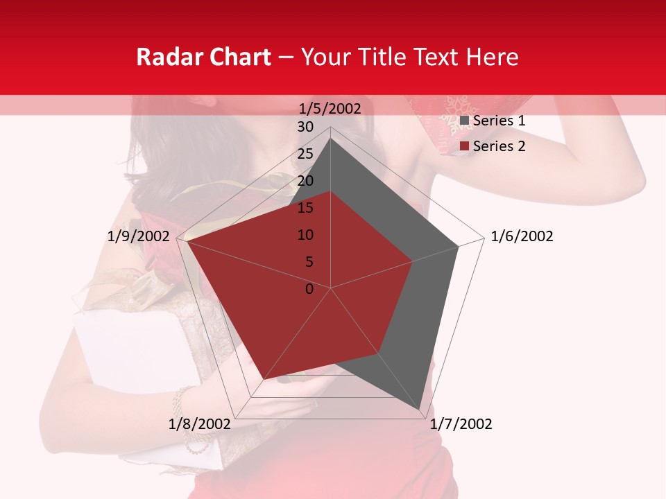 Woman Standing Xmas PowerPoint Template