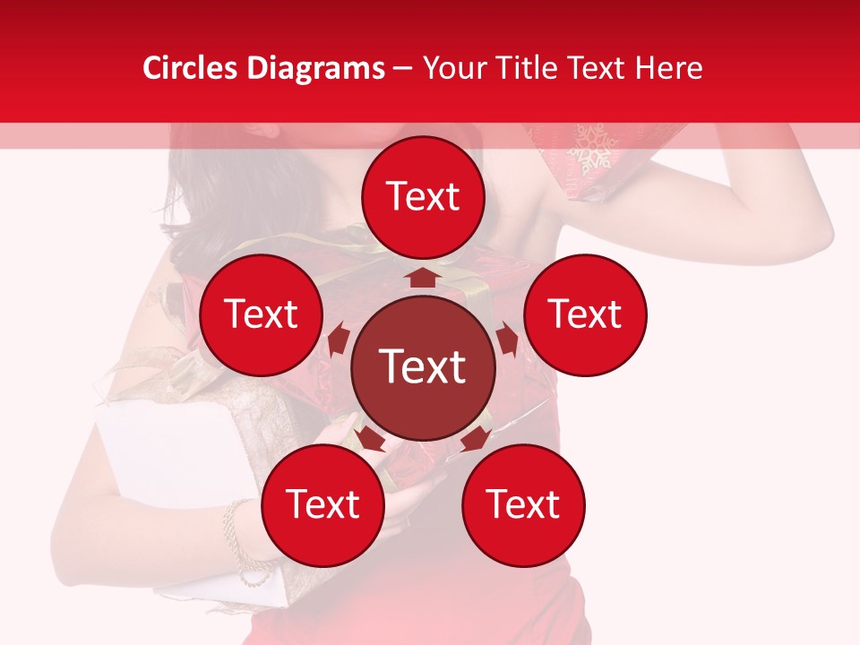 Woman Standing Xmas PowerPoint Template