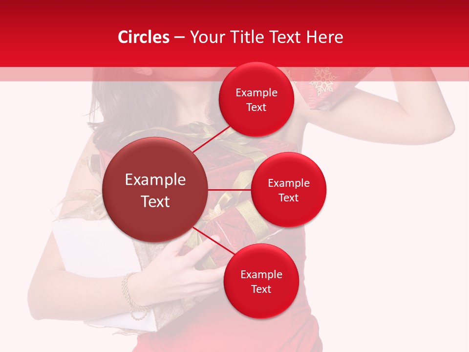 Woman Standing Xmas PowerPoint Template