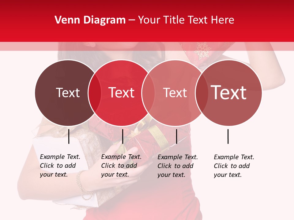 Woman Standing Xmas PowerPoint Template