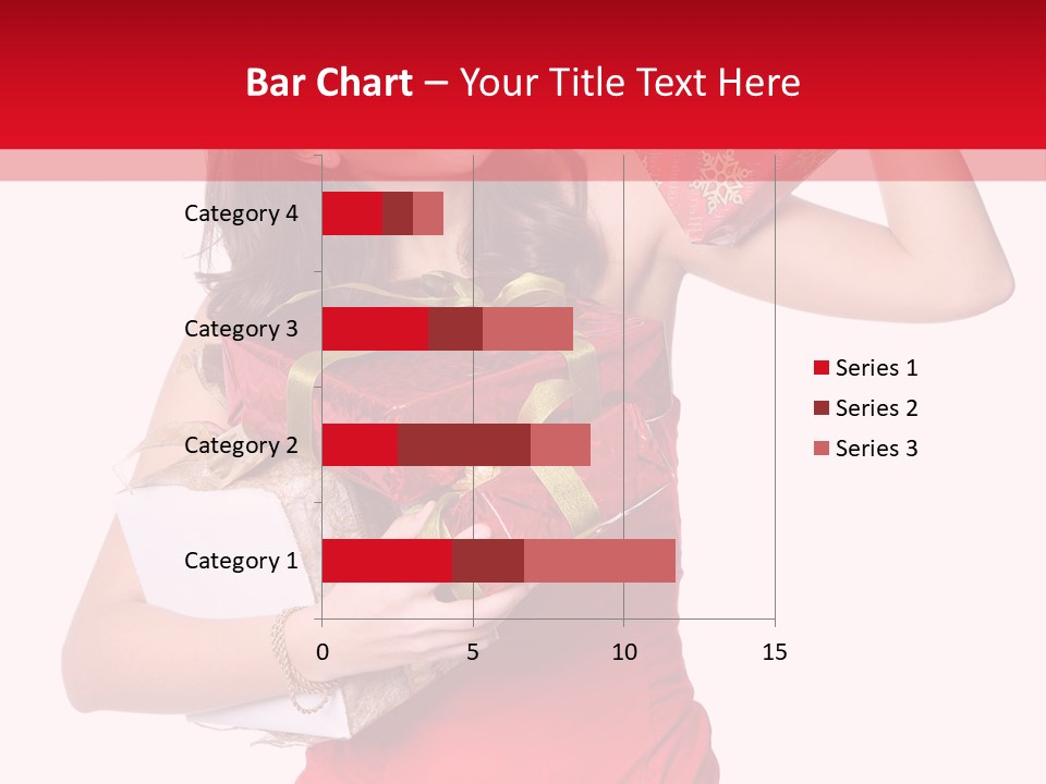 Woman Standing Xmas PowerPoint Template