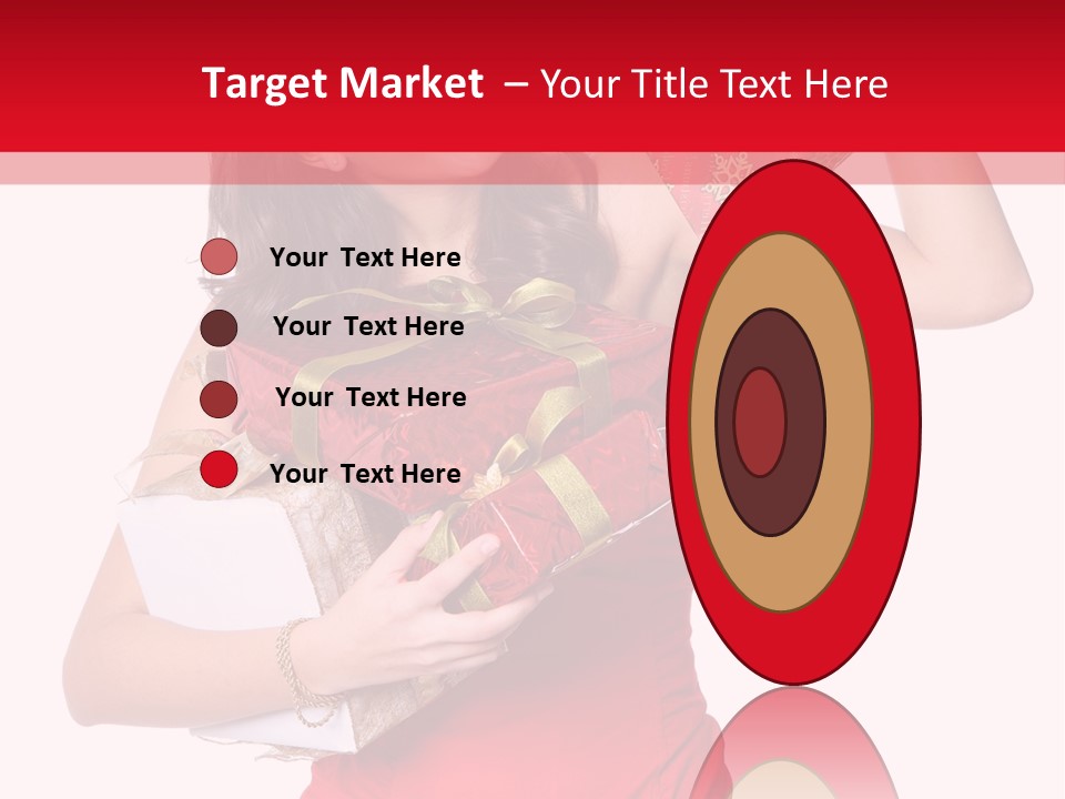 Woman Standing Xmas PowerPoint Template