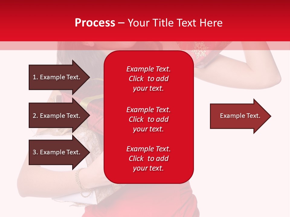 Woman Standing Xmas PowerPoint Template
