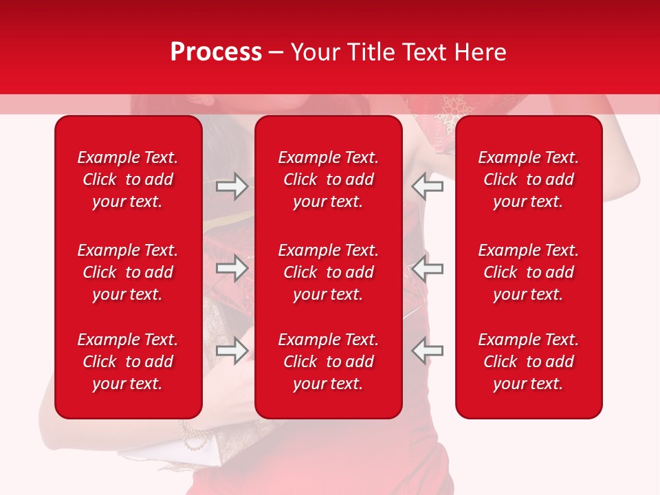 Woman Standing Xmas PowerPoint Template