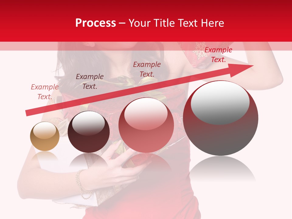 Woman Standing Xmas PowerPoint Template