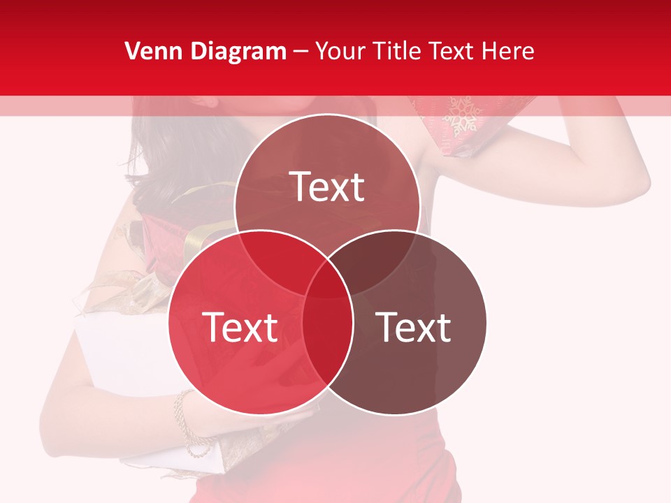 Woman Standing Xmas PowerPoint Template