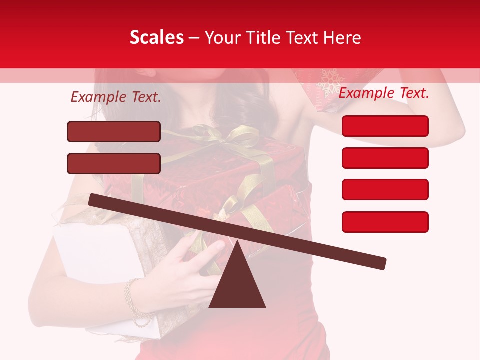 Woman Standing Xmas PowerPoint Template