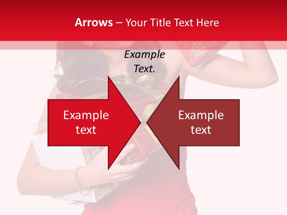 Woman Standing Xmas PowerPoint Template