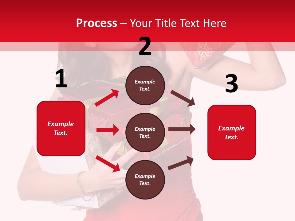 Woman Standing Xmas PowerPoint Template