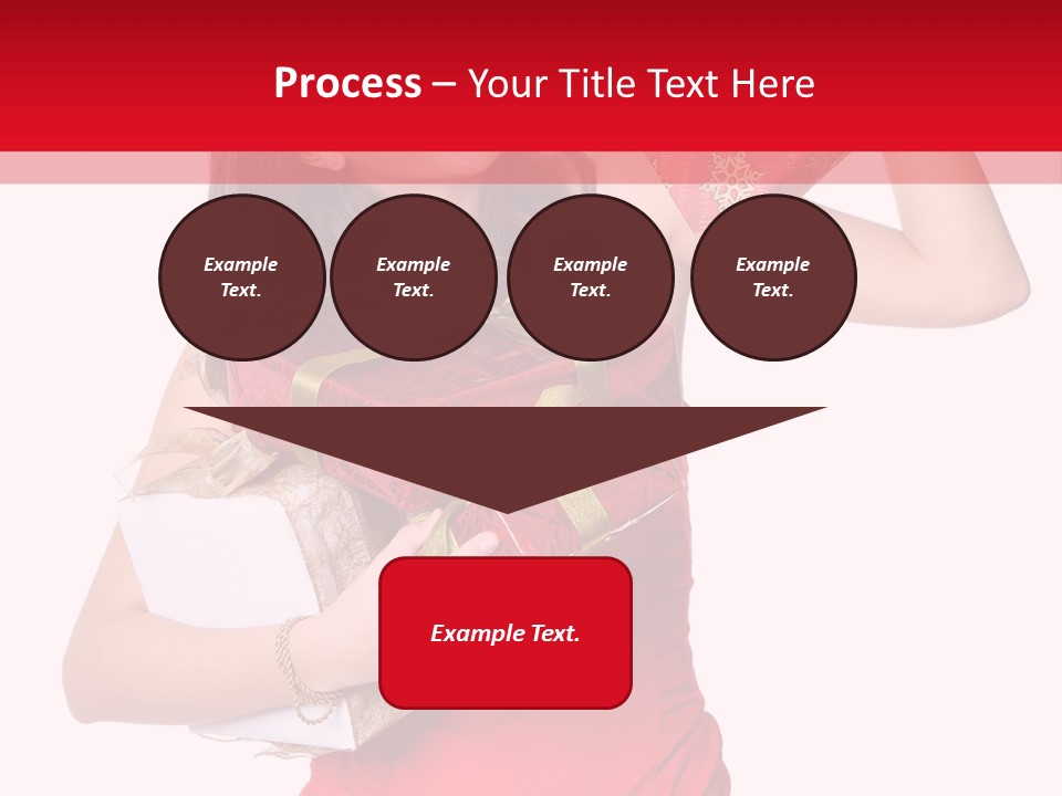 Woman Standing Xmas PowerPoint Template