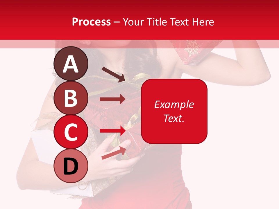 Woman Standing Xmas PowerPoint Template