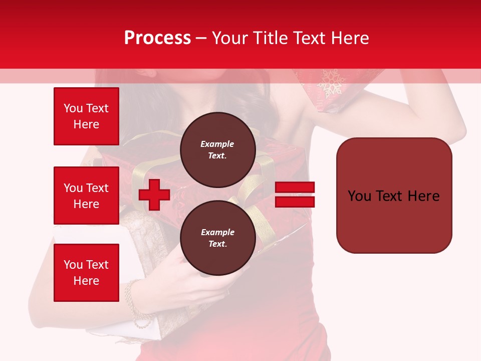 Woman Standing Xmas PowerPoint Template
