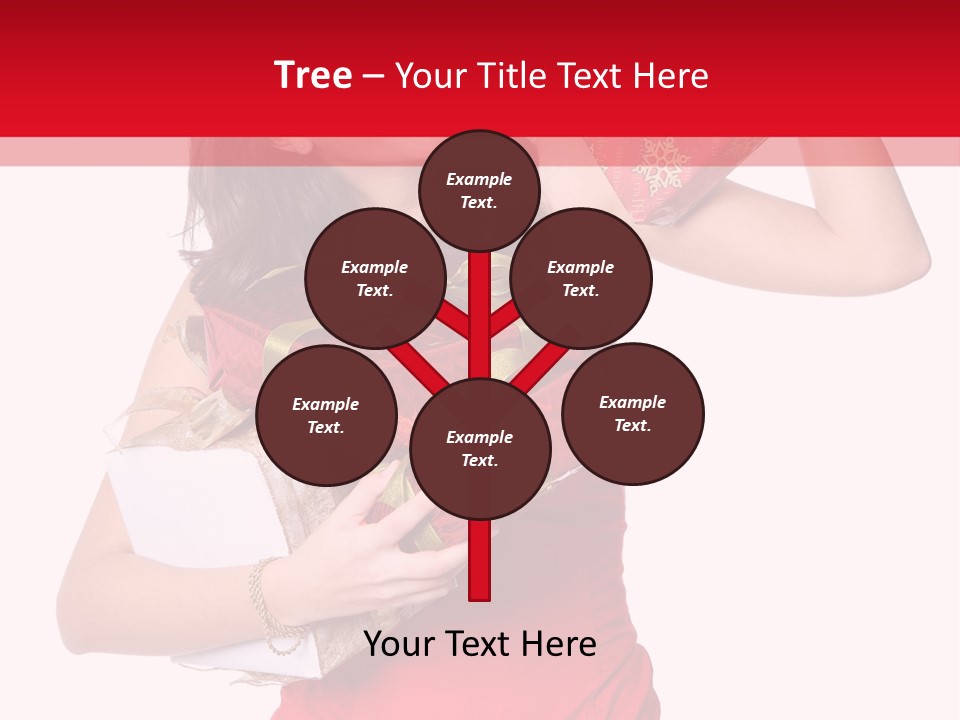 Woman Standing Xmas PowerPoint Template