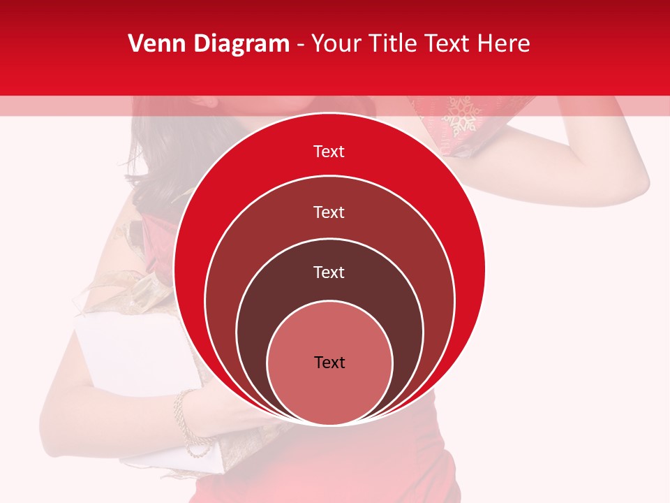 Woman Standing Xmas PowerPoint Template