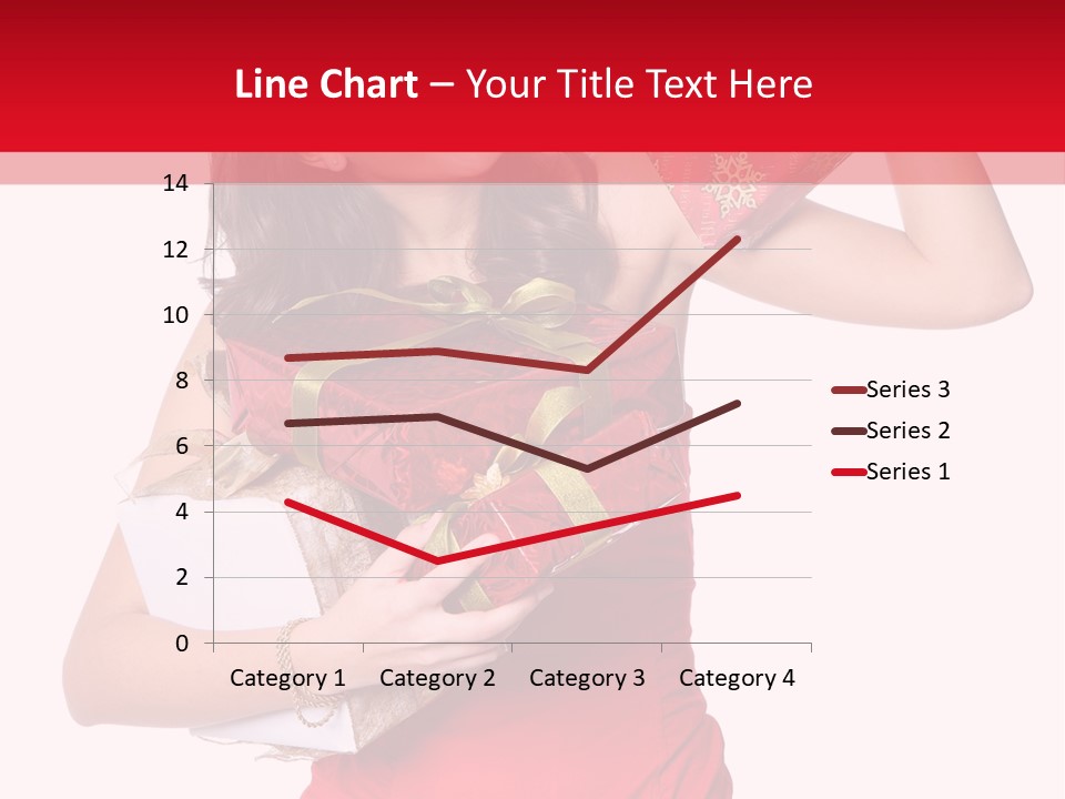 Woman Standing Xmas PowerPoint Template