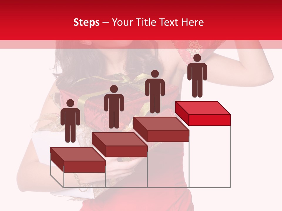 Woman Standing Xmas PowerPoint Template