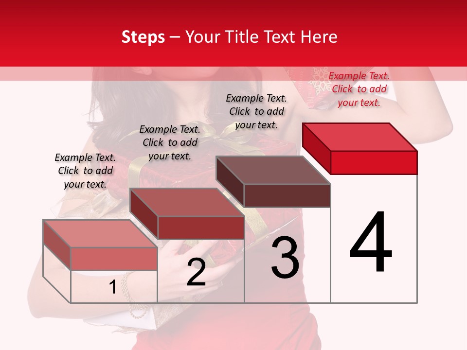 Woman Standing Xmas PowerPoint Template