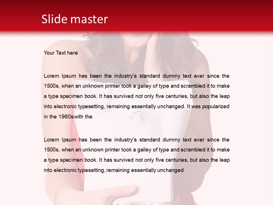 Fashion Isolated Ribbon PowerPoint Template