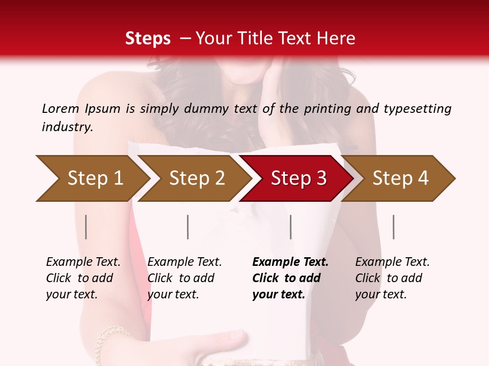 Fashion Isolated Ribbon PowerPoint Template