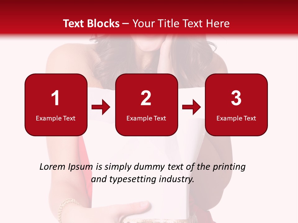 Fashion Isolated Ribbon PowerPoint Template