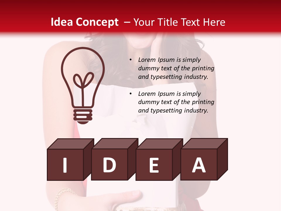 Fashion Isolated Ribbon PowerPoint Template