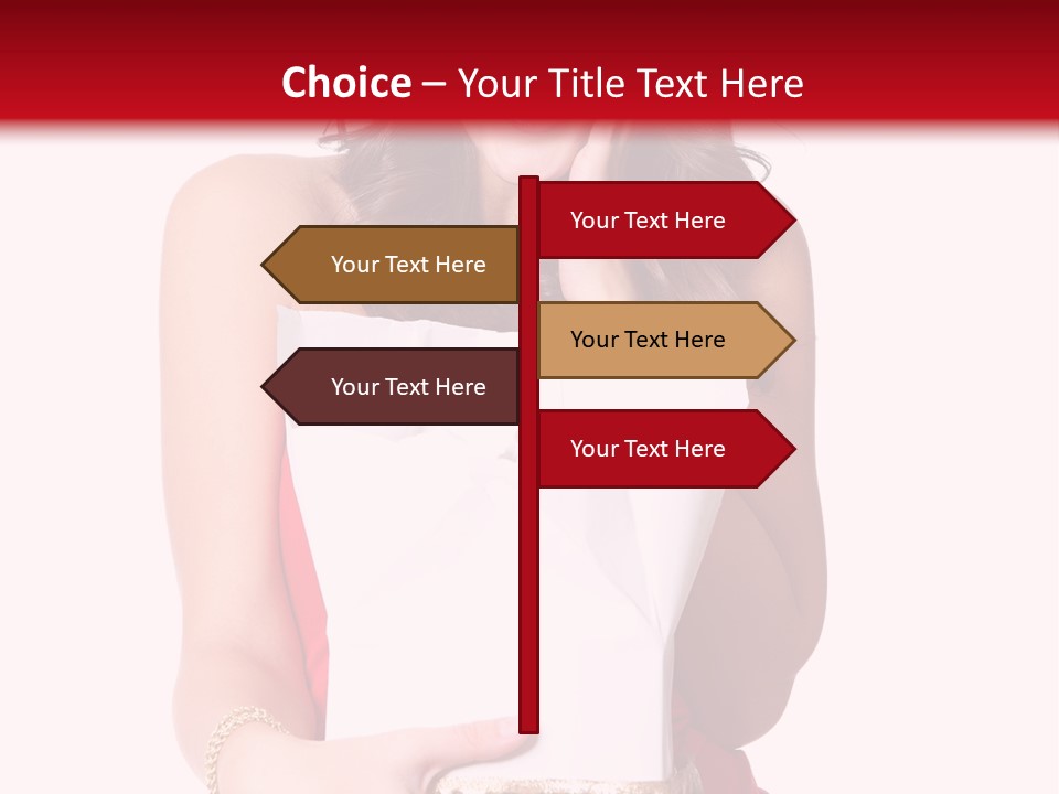 Fashion Isolated Ribbon PowerPoint Template