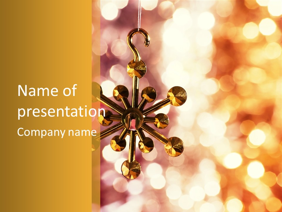 Decoration Decor December PowerPoint Template