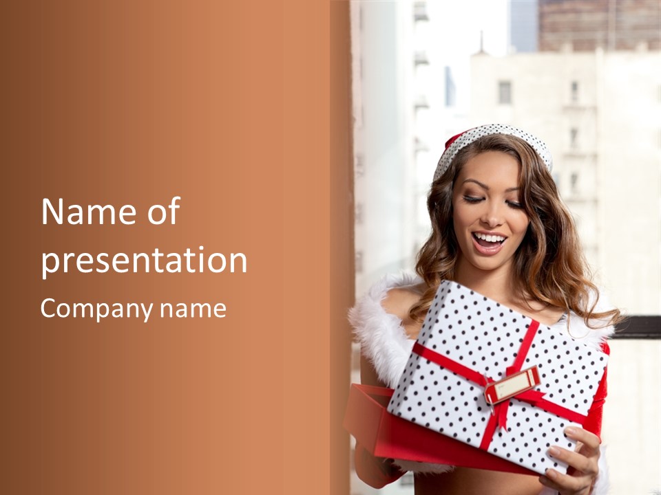 Holiday Xmas Red PowerPoint Template