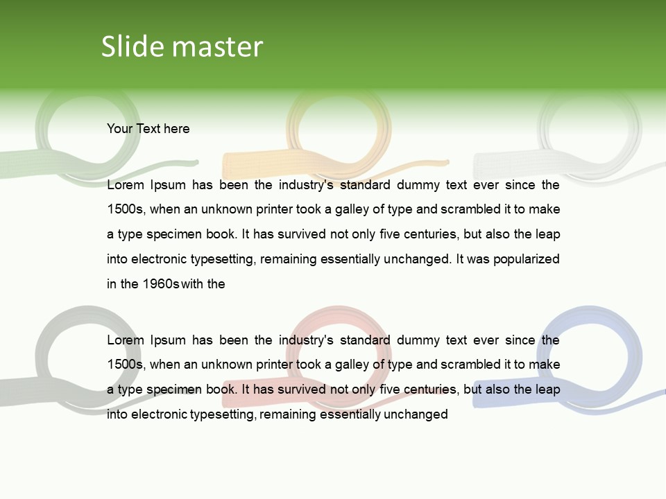 Martial Color Clothes PowerPoint Template