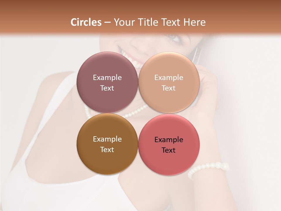 Talking Wedding Dress Leaning PowerPoint Template