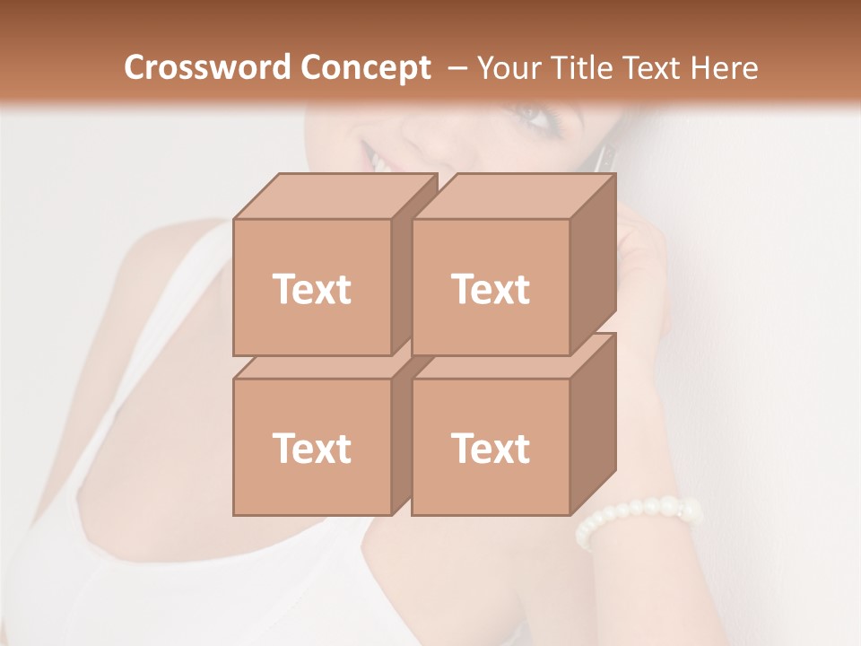 Talking Wedding Dress Leaning PowerPoint Template